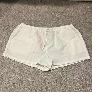 Edikted White Lightweight Drawstring Athletic Shorts